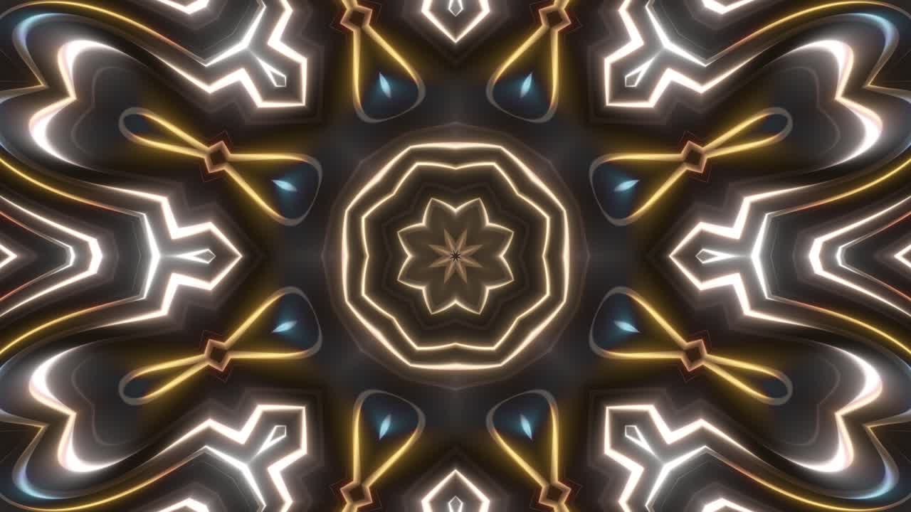 Abstract Glowing Kaleidoscope Pattern