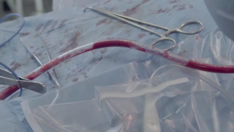 drainage of blood flow during the operation 2