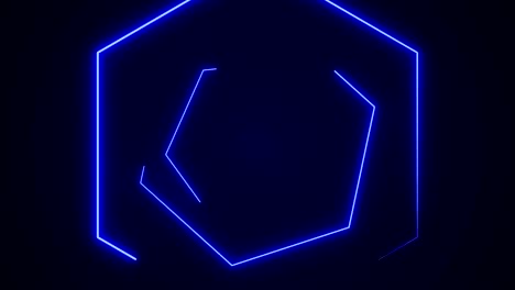 futuristic hud hexagon tunnel seamless vj loop. 4k neon motion graphics for led