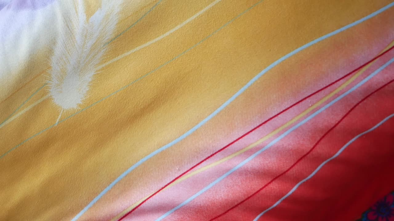 털과 줄무 디자인의 다채로운 직물