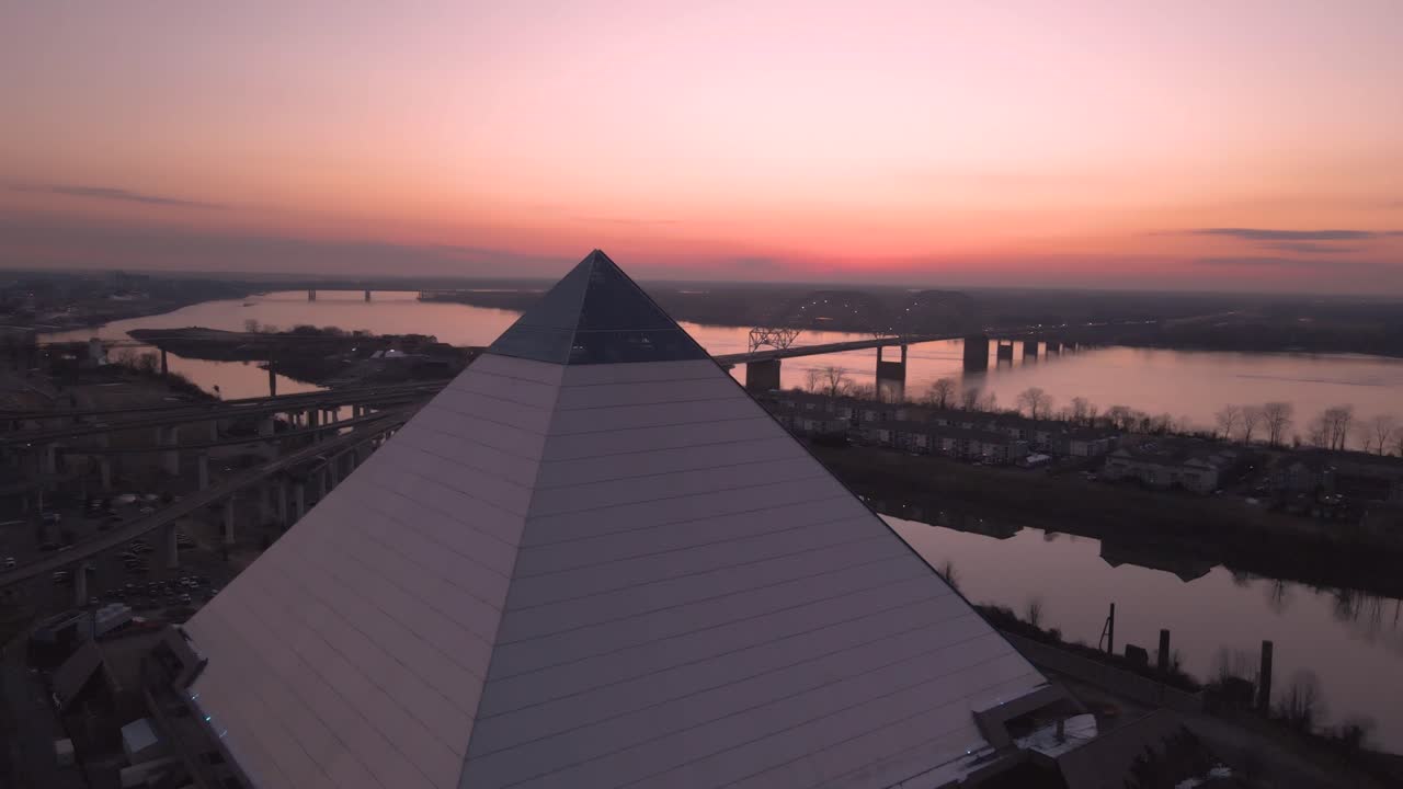 The Memphis Pyramid at Sunset