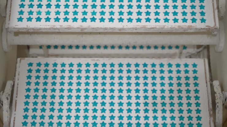 Tray of blue stars, jelly beans, sugar, gums, industrial