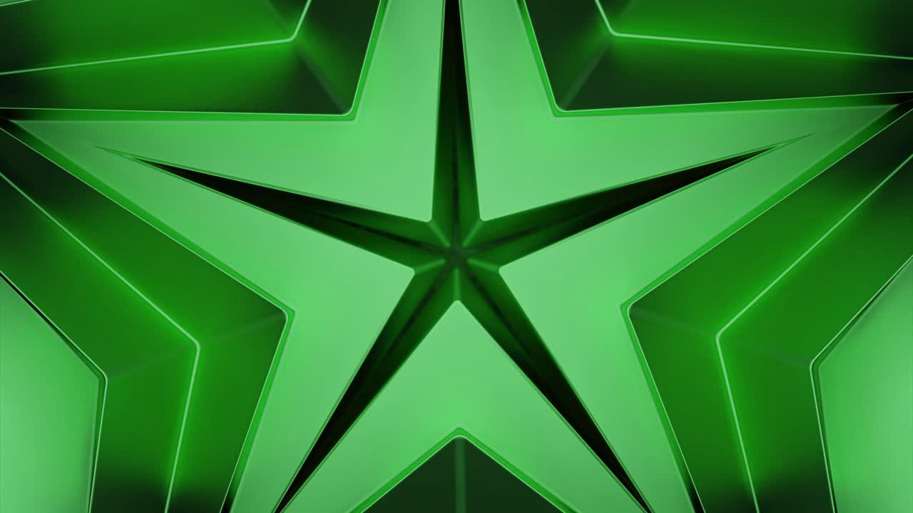 fondo de estallido de estrellas en 3d verde