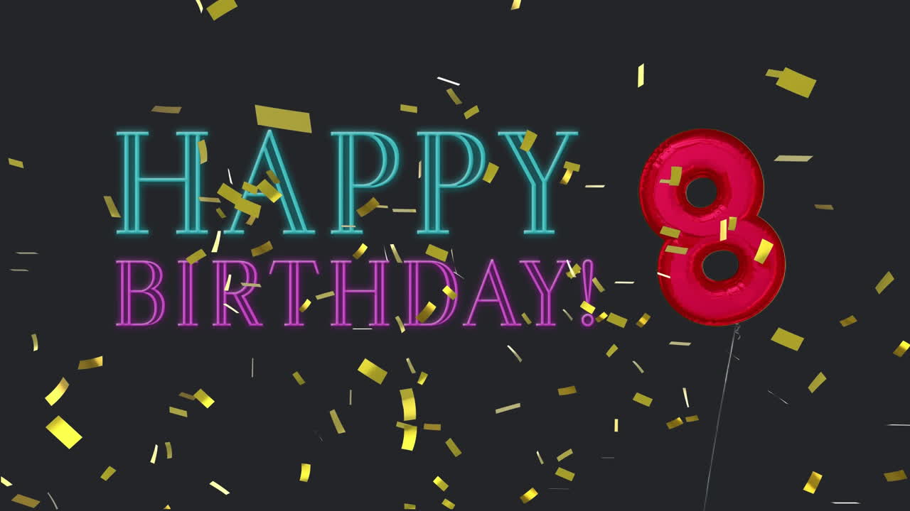 felicitación por el octavo cumpleaños.