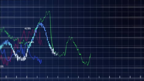 animation of financial data processing on black background