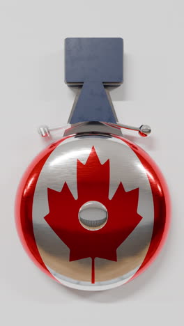 back to school canada flag ringing bell on the wall