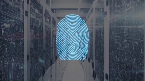 Biometrischer-Scanner-Gegen-Serverraum