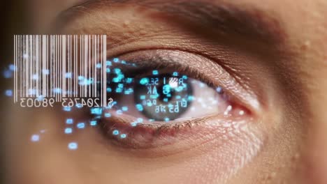 a close-up perspective on digital eye technology: exploring advanced visual interfaces and data visualization through an intriguing eye animation sequence