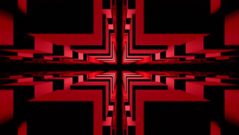 patrón geométrico 3d abstracto en rojo y negro