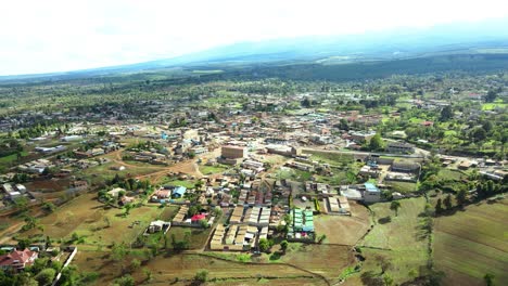 Rural-Africa-settlements,-Green-agriculture-farms,-Kenya-houses,-poor-settlement-Africa,-Rural-houses-of-Kenya