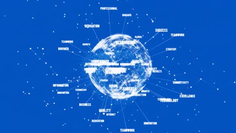 Animation-Von-Covid-19-Zellen-über-Dem-Globus-Mit-Verbindungen