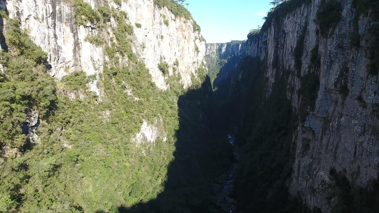 Aerial View of a Deep Canyon