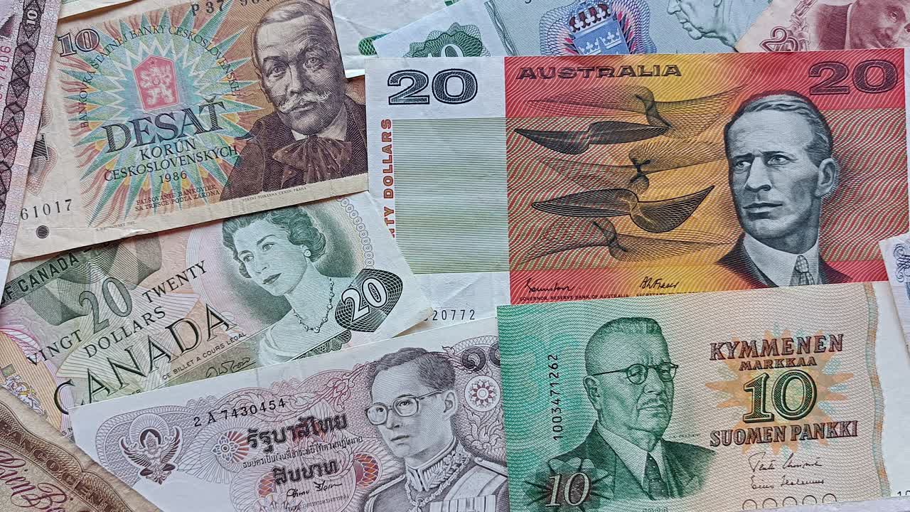 World Paper Money as Background