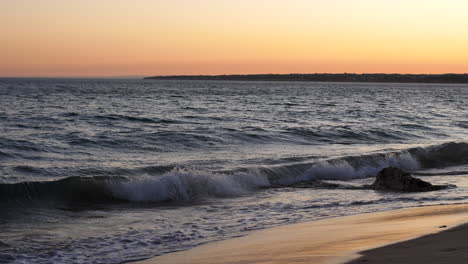 beautiful orange sky dring sunset at the beach