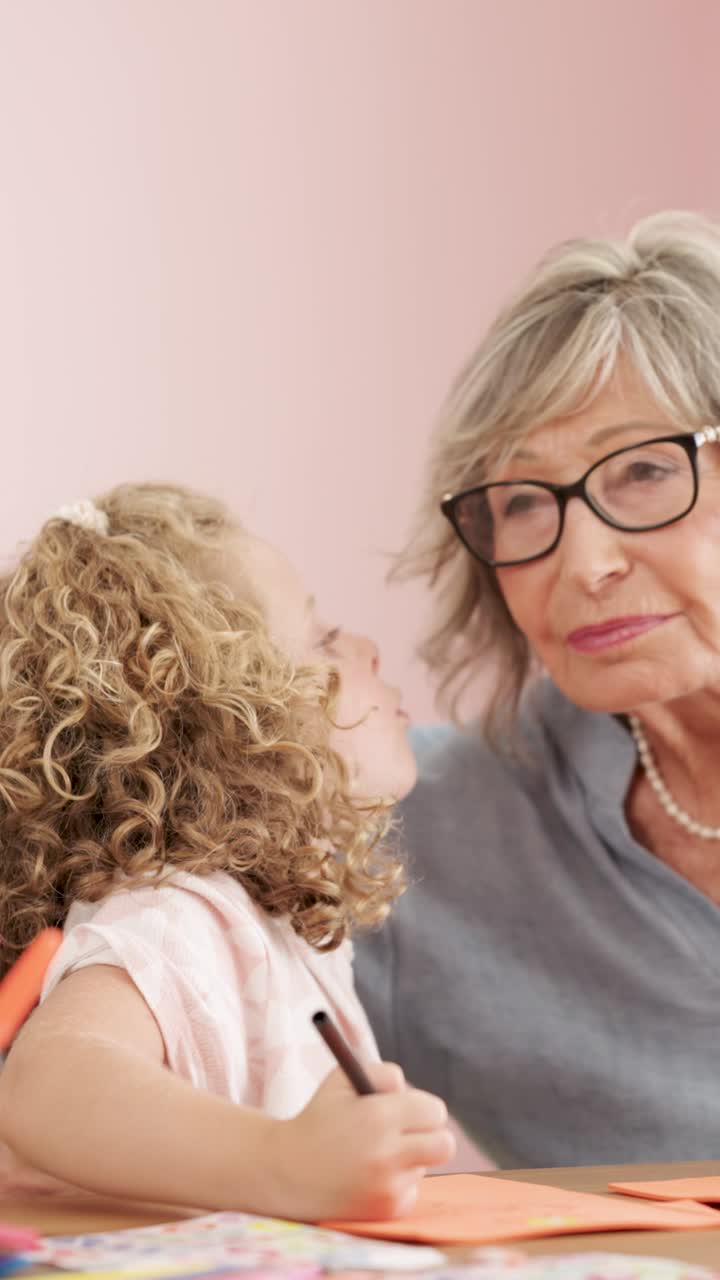 Grandmother and Grandchild doing crafts