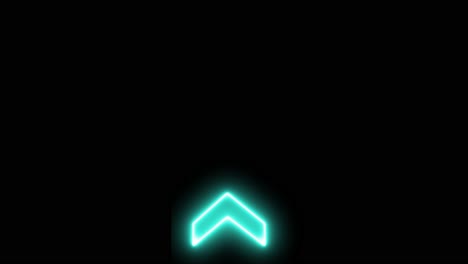 glowing neon upward arrows on black background