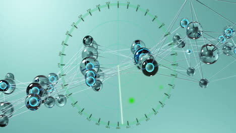 animation du réseau de connexions par balayage de portée