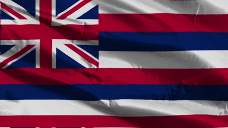 primer plano de la bandera ondeante de los estados unidos de américa estado de hawai