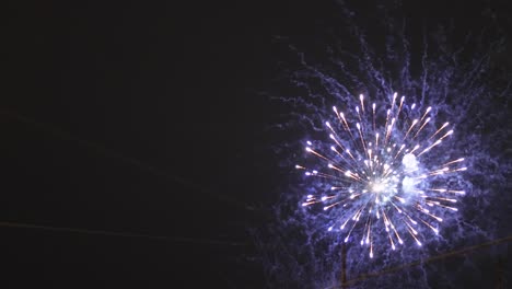 las explosiones de luz y color crean una escena impresionante contra el lienzo del cielo nocturno.