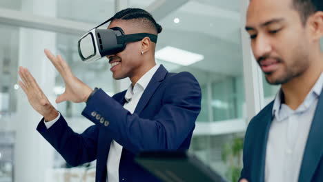business men, virtual reality glasses