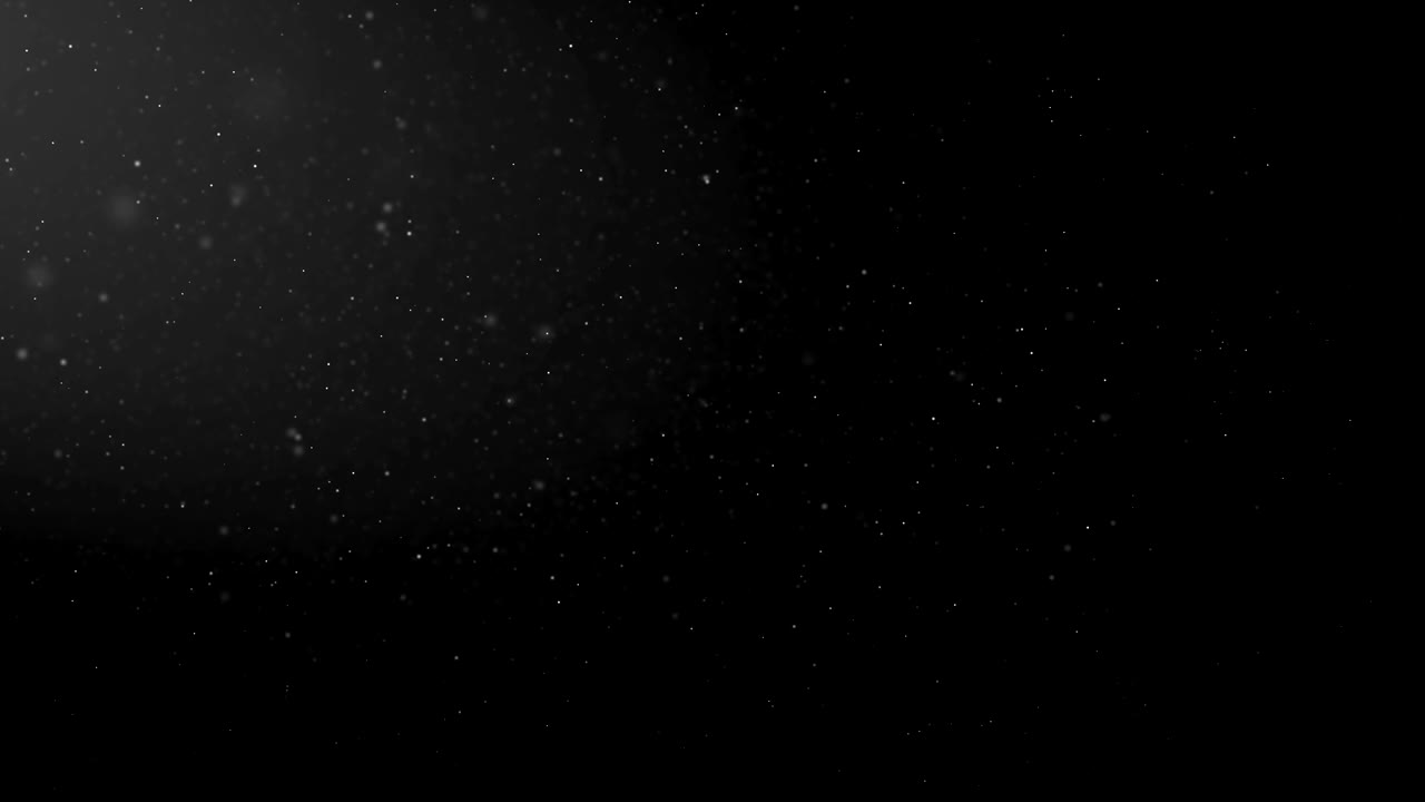 검은색 배경에서 유기 먼지의 날아다니는 입자