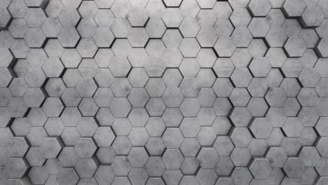 fondo hexagonal en movimiento abstracto con profundidad de campo, animación de bucle 3d sin costuras