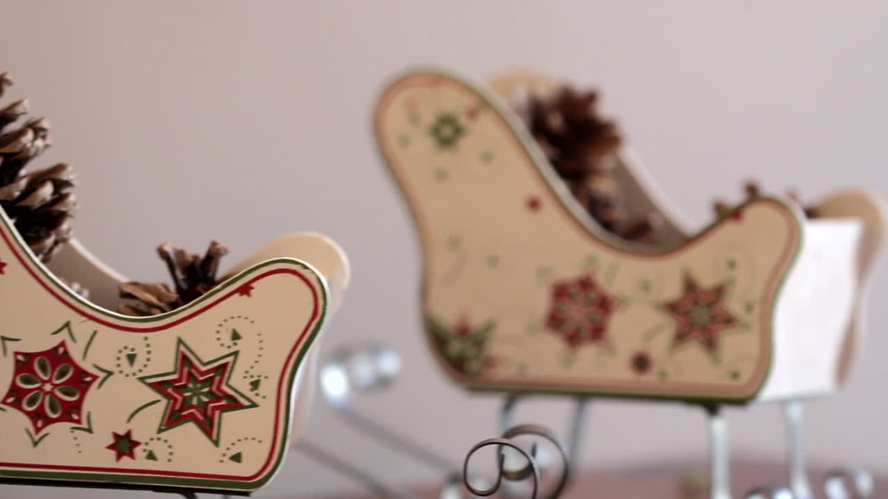 크리스마스 장식의 매크로 영상