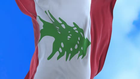 seamless loop of lebanese flag.