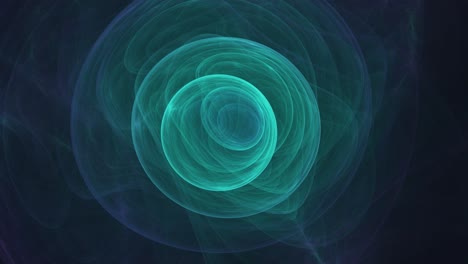 líneas abstractas redondas y coloridas girando y moviéndose en el universo