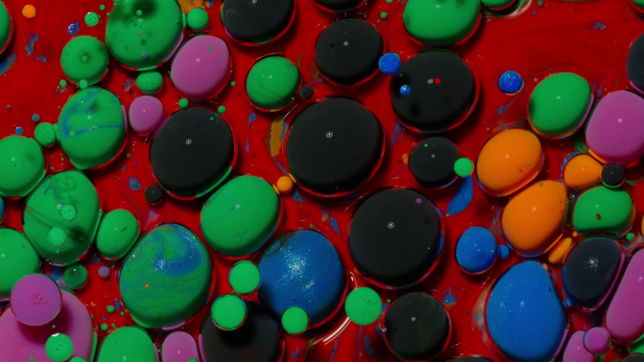 arte abstracto colorido con burbujas