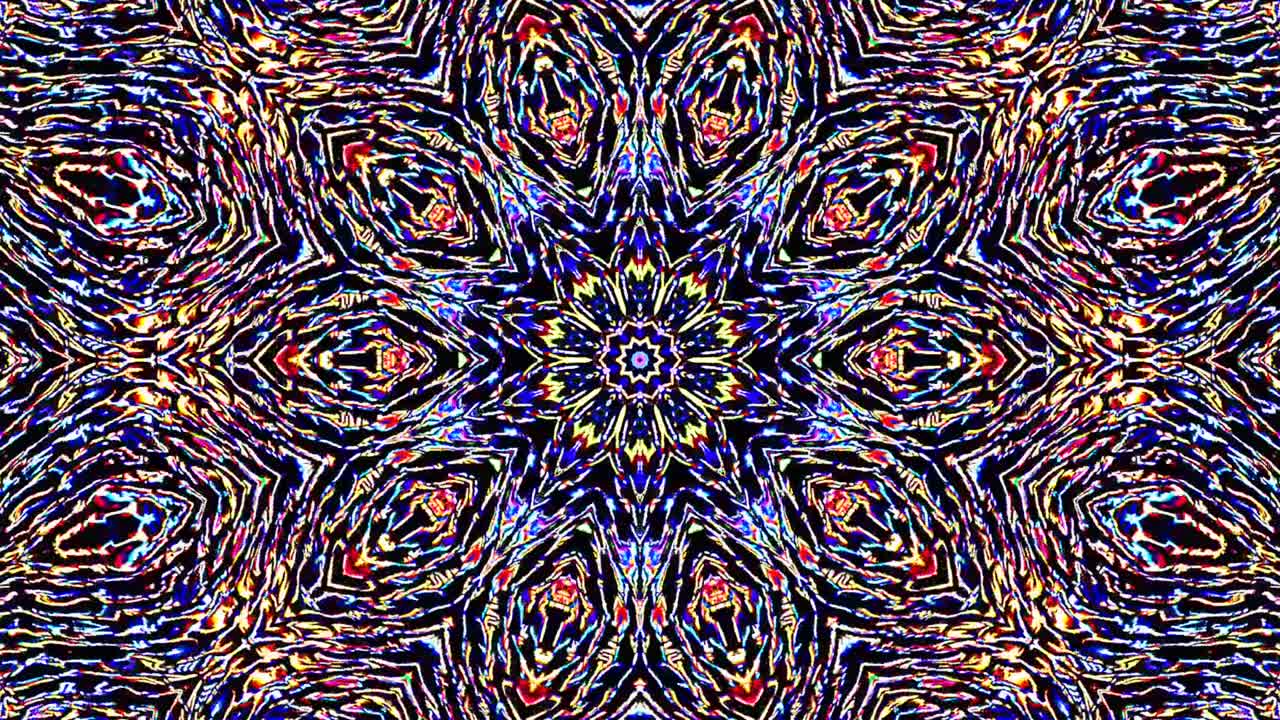 Beautiful abstract kaleidoscope that shines, a radiant light that regulates the subtle movements