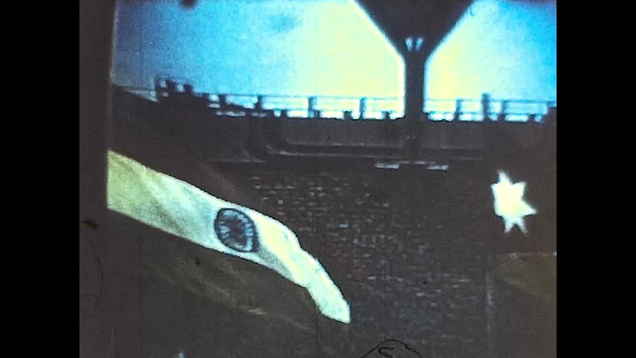 Historical Event with Flags and Water Tower