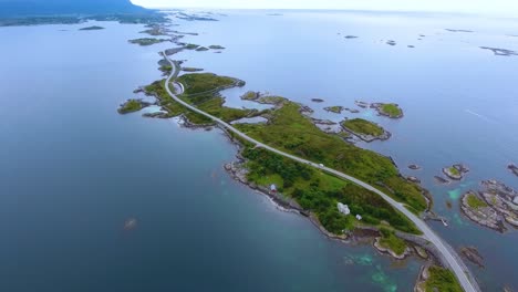 atlantic ocean road aerial footage norway