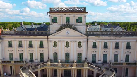 Courtyard-and-Rooftop-View-of-Eszterhaza-Palace-in-Fertod,-Hungary