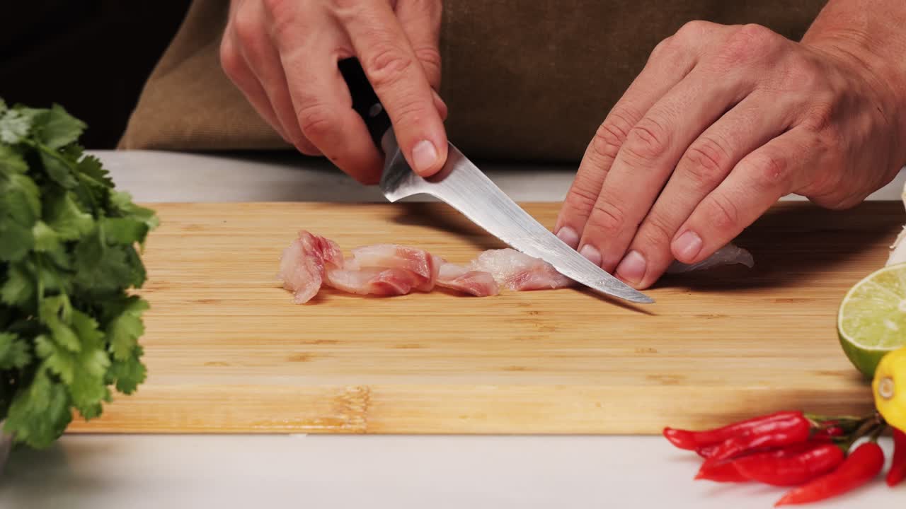 Chef Preparing Fish Fillet