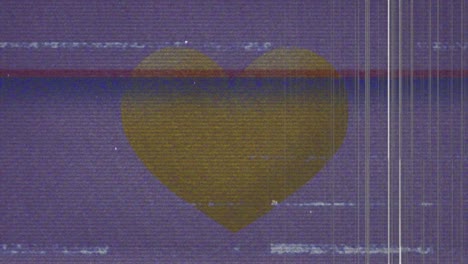 animación de la pantalla con fallo con el icono del corazón en el fondo