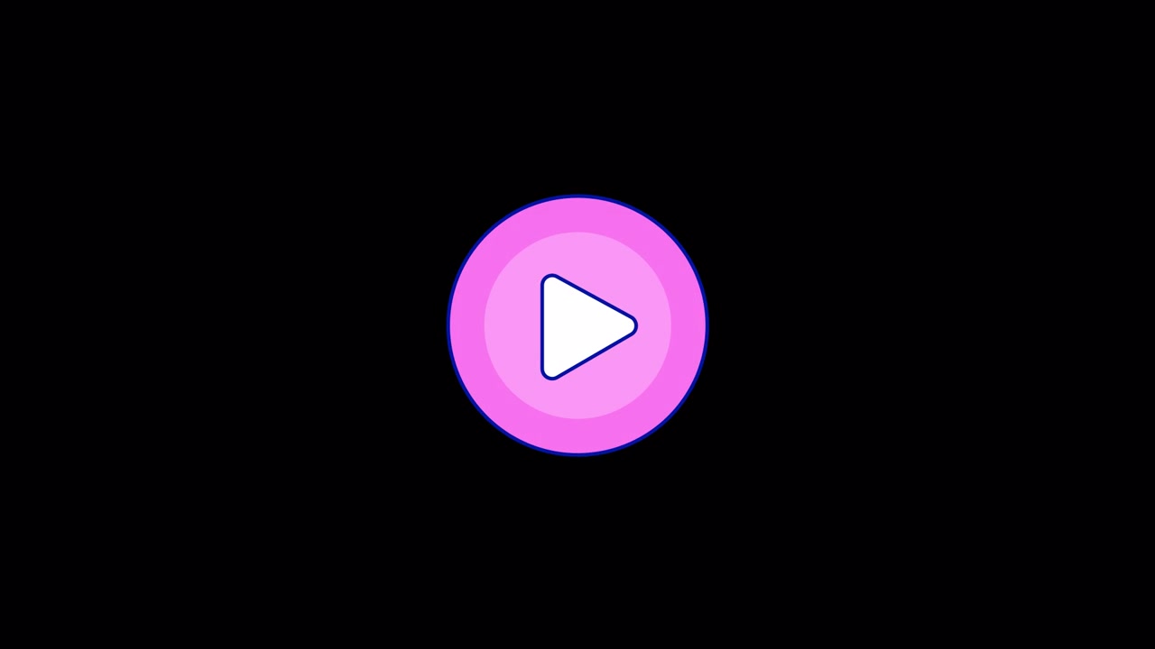Animated Play Button Icon Appearing and Pulsing