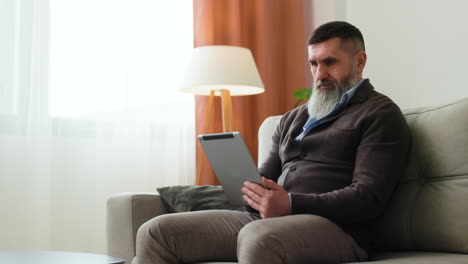 caucasian man at home