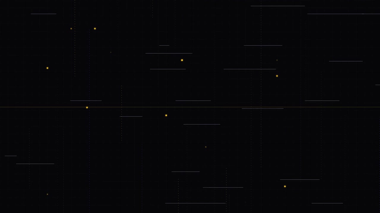 Abstract Digital Background with Moving Lines and Glowing Particles