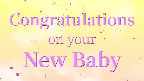 congratulations on your new baby message text animation motion graphics