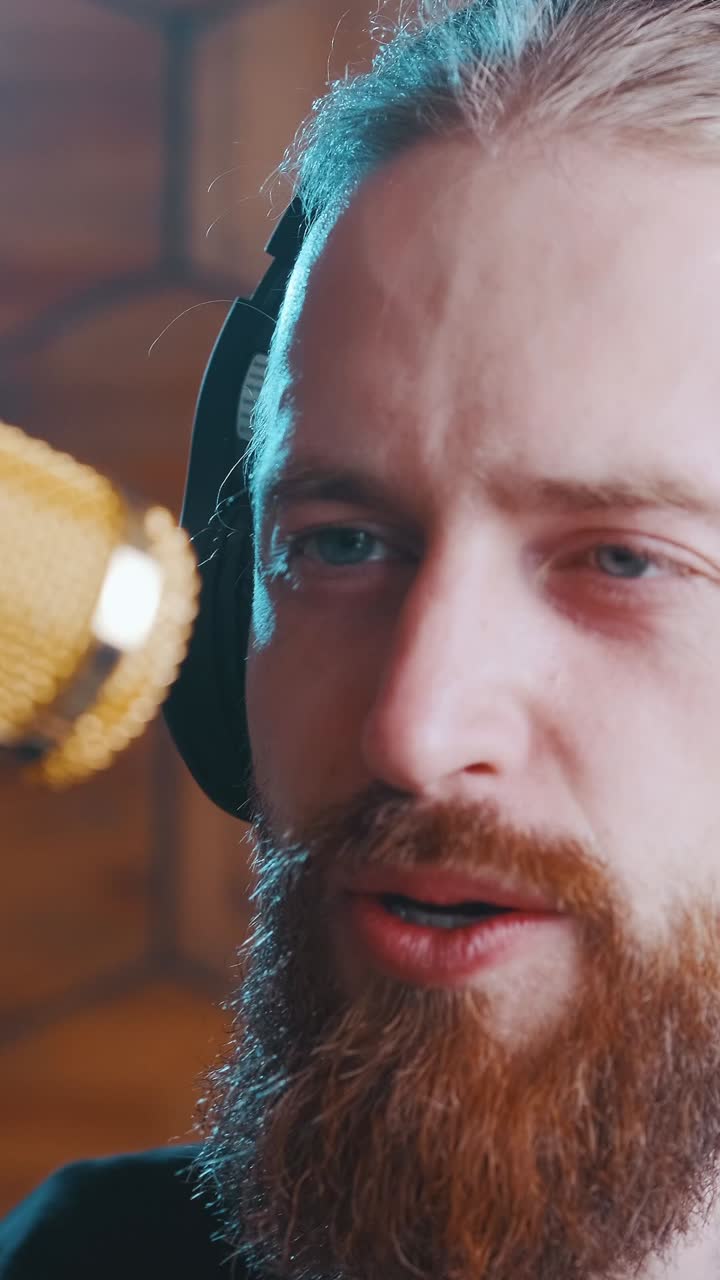 Exciting moments of a musician creating magic in a cozy studio