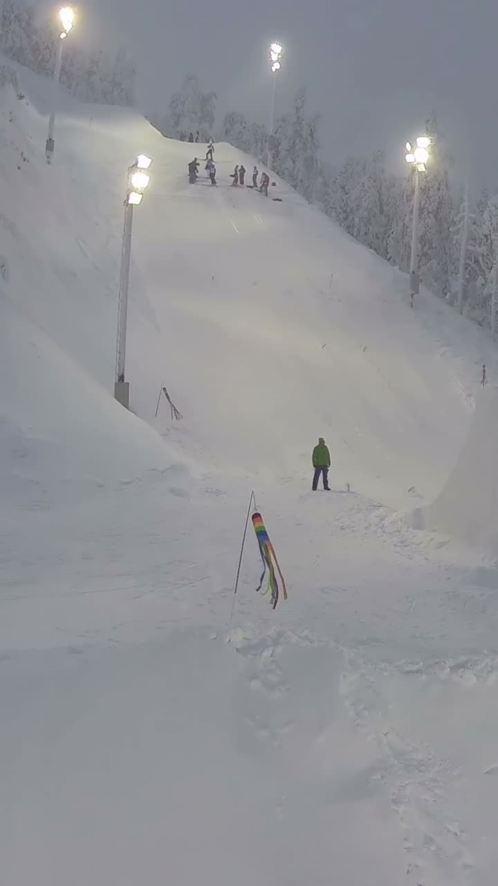 Skiing in the winter