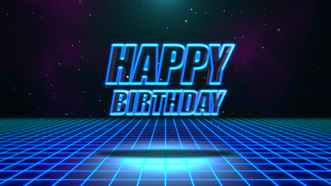 Happy-Birthday-with-neon-blue-grid-and-stars-in-galaxy