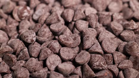 detailed view of chocolate chips in motion