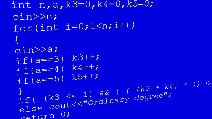 Codice sorgente sullo schermo del monitor.