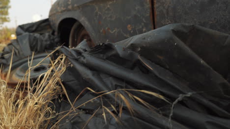 burned out and damaged car in paradise, ca