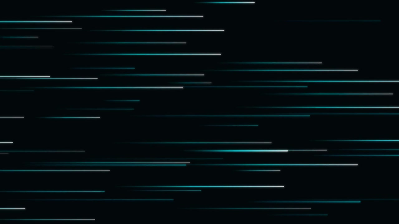 Sfondo astratto in movimento con scie luminose orizzontali incandescenti