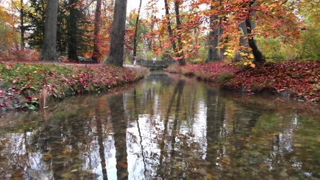 árboles-De-Otoño-De-Munich-En-El-Jardín-Inglés-Con-Un-Dron-Por-La-Tarde-Y-Por-La-Noche-A-4k-24fps