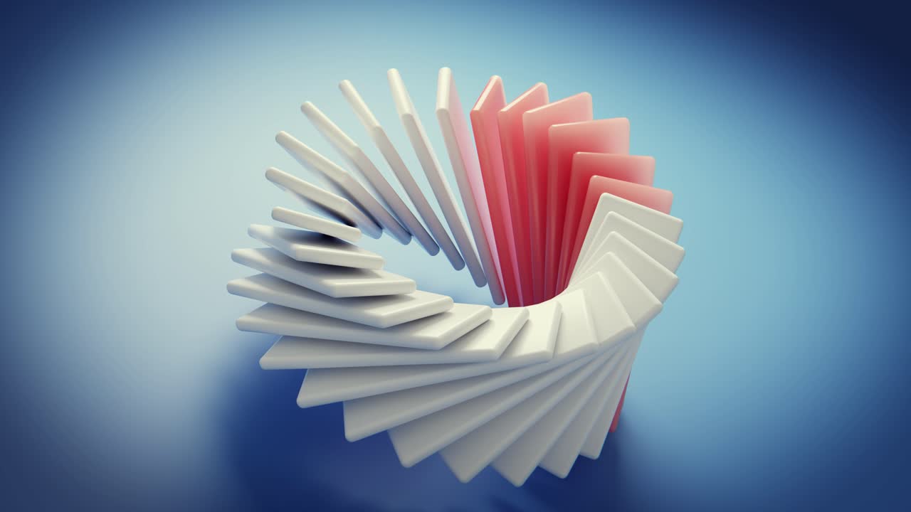 Abstract Geometric Shapes Rotating in a Seamless Loop