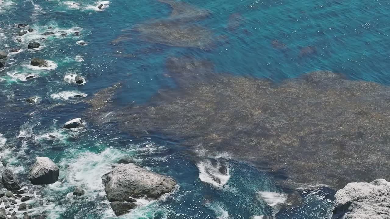 Coastal view of California's shoreline and ocean